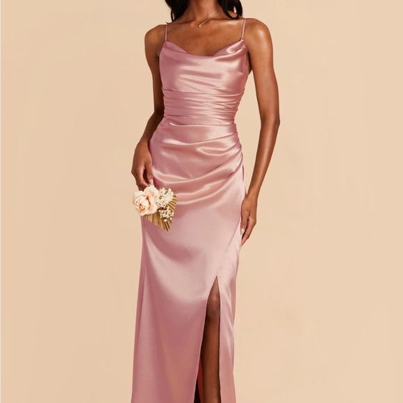 Birdy Grey Satin Gown - Rose - Picture 3 of 5